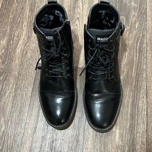 Black Madden Tannin Cap Toe Boots